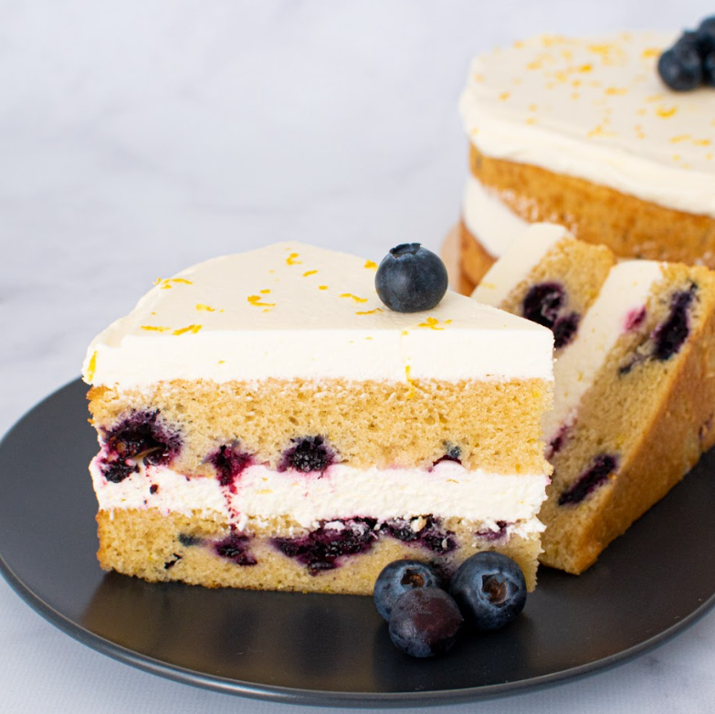 tarta de arandanos y limon